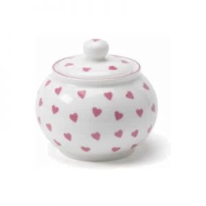 Nina Campbell Pink Hearts Sugar Bowl -0