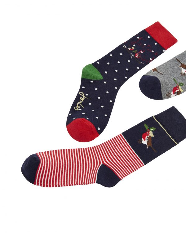 Joules Robin Cracking Socks Gift Set, Crackers Set-3044