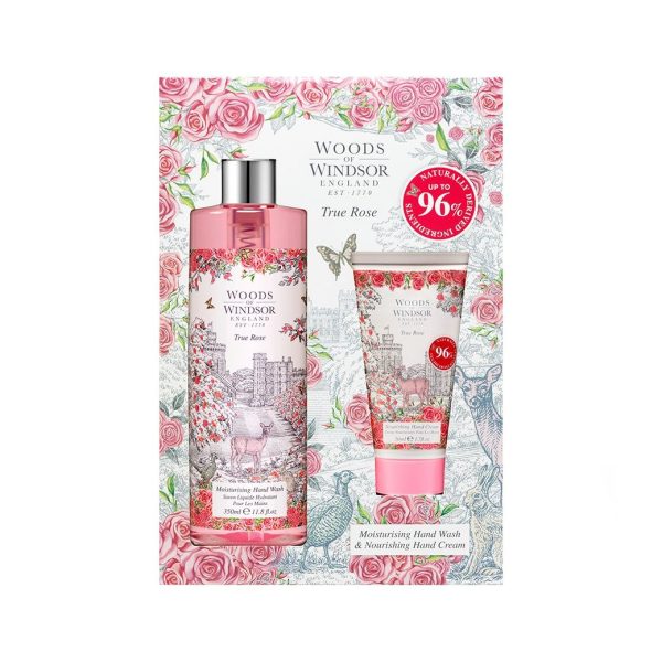 woods of windsor true rose hand wash set