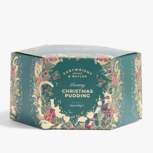 cartwright and butler Christmas pudding carton