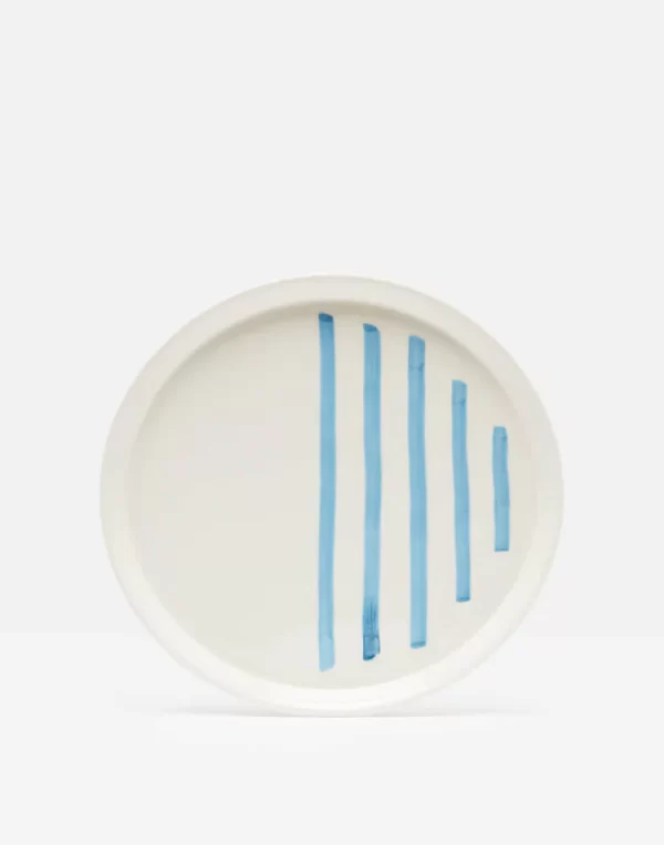 joules blue stripe dinner plate