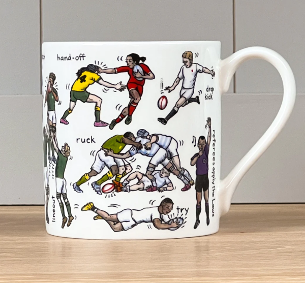 picturemaps art of rugby mug