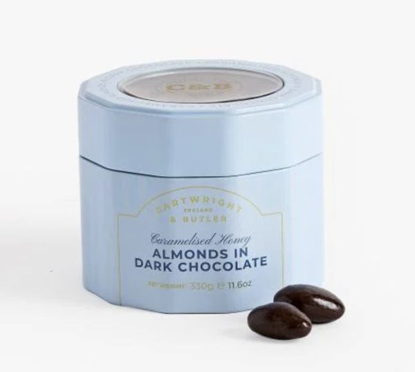 cartwright and butler almonds in dark chocolate