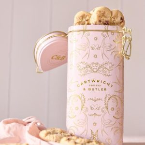 cartwright and butler raspberry and white chocolate heart tin